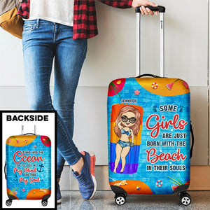 Into The Ocean I Go To Lose My Mind And Find My Soul - Personalized Luggage Cover