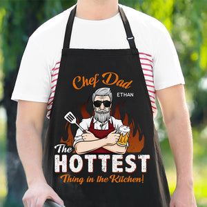 Chef Dad The Hottest Thing In The Kitchen - Gift For Dad - Personalized Apron