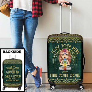 Lose Your Mind Find Your Soul - Gift For Bestie, Personalized Luggage Cover