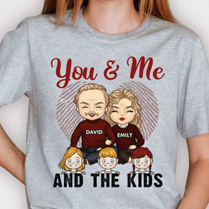 You, Me & The Kids - Personalized Unisex T-shirt, Hoodie - Gift For Couples, Husband Wife