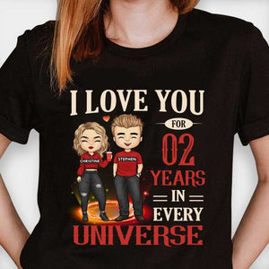 Love You In Every Universe - Personalized T-shirt, Hoodie - Gift For Couples, Husband Wife