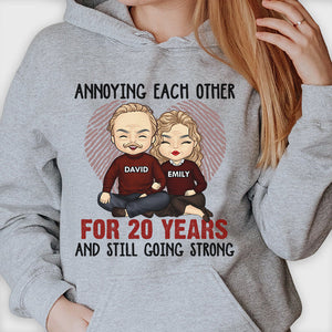 Annoying Each Other For Many Years Still Going Strong - Anniversary Gifts, Gift For Couples, Husband Wife - Personalized Unisex Hoodie.
