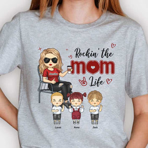 Rockin' Nana Mom Life - Gift For Mom, Grandma - Personalized Unisex T-shirt, Hoodie