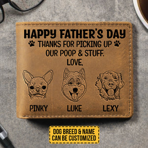 Dear Dog Dad We Woof You - Personalized Bifold Wallet - Gift For Dad