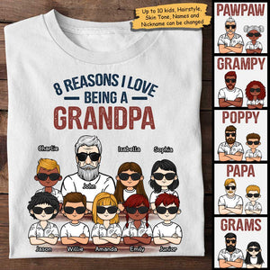 10 Reasons I Love Being A Papa - Personalized Unisex T-Shirt, Hoodie.