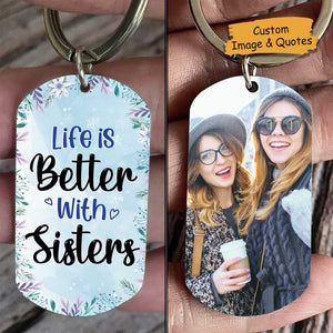 Besties Forever - Upload Photo - Personalized Keychain.