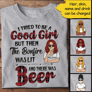 I Tried To Be A Good Girl - Personalized Unisex T-Shirt.