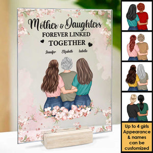 The Love Between Mother And Daughter Is Forever Linked Together - Gift For Mom - Personalized Acrylic Plaque.