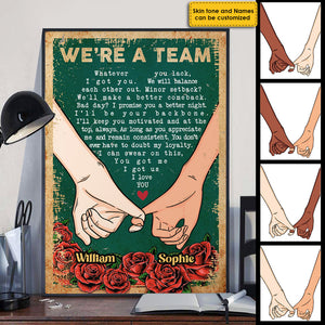 We're A Team - Personalized Vertical Poster.