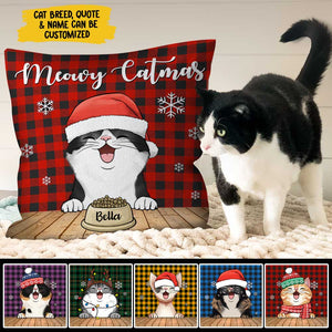 Meowy Catmas - Merry Woofmas - Personalized Pillow Case.