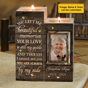 You're Always By My Side - Upload Image, Personalized Candle Holder.