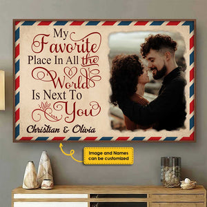 I Love To Stay Next To You - Personalized Horizontal Poster.