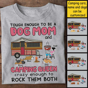 Tough Enough To Be A Dog Mom - Personalized Unisex T-Shirt.