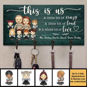 This Is Us, A Whole Lot Of Love - Personalized Key Hanger, Key Holder - Gift For Couples, Husband Wife
