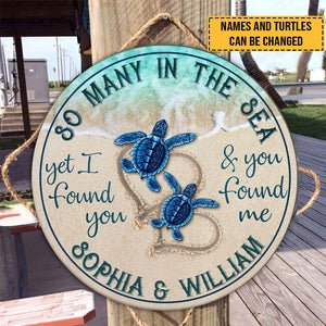 So Many In The Sea I Found You - Personalized Door Sign.