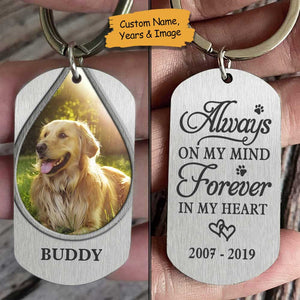 You're Always On My Mind - Personalized Keychain - Upload Image, Gift For Pet Lovers, Memorial Gift