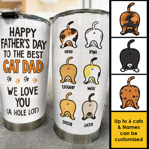 We Love Our Cat Dad - Personalized Tumbler - Gift For Father's Day