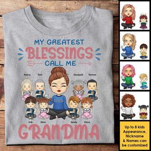 My Greatest Blessings Call Me Grandma - Gift For Grandma - Personalized Unisex T-shirt, Hoodie