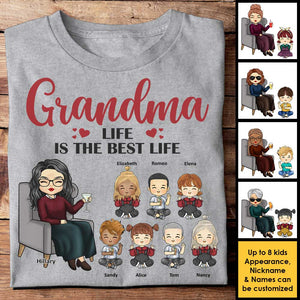 Grandma Life Is The Best Life - Gift For Mom, Grandma - Personalized Unisex T-shirt, Hoodie