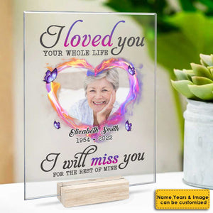 I'll Miss You Forever - Personalized Acrylic Plaque - Husband Wife