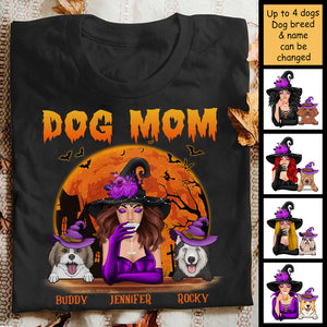 Halloween Dog Mom Dark Night - Gift For Dog Lovers, Personalized Unisex T-Shirt.