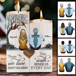 Walk Beside Us Every Day - Gift For Couples, Personalized Candle Holder.