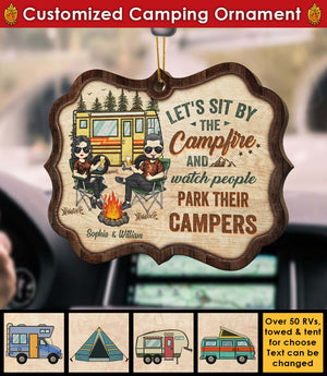 The Best Memories Are Made Around The Campfire - Gift For Camping Couples, Personalized Shaped Ornament.