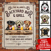 Serve fièrement tout ce que vous avez apporté French - Funny Personalized Dog Metal Sign