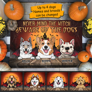 Come In For A Bite - Dogs Halloween - Personalized Decorative Mat.