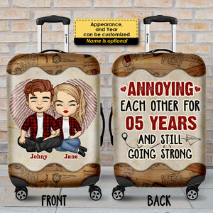 Annoying You Is My Favorite Hobby - Gift For Couples, Husband Wife - Personalized Luggage Cover