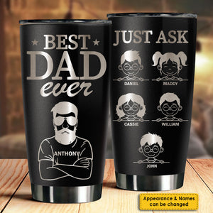 Best Dad Ever - Personalized Laser Engraved Tumbler - Gift For Dad