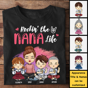 Living That Nana Mama Life - Gift For Mom, Grandma - Personalized Unisex T-Shirt, Hoodie