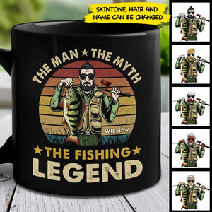 The Fishing Legend - Gift For Dad - Personalized Mug.