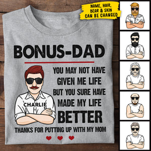 Bonus Dad - Gift For Dad - Personalized Unisex T-Shirt.