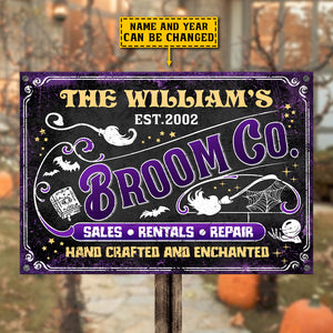 The Family Broom Co. - Personalized Metal Sign.