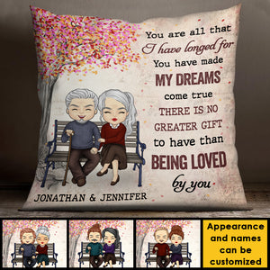 You Are All That I Have Longed - Gift For Couples, Personalized Pillow (Insert Included).