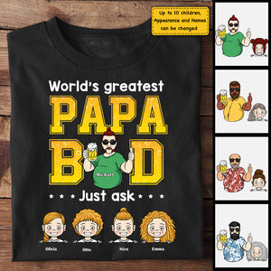 The Greatest Papa Bod - Personalized Unisex T-Shirt, Hoodie - Gift For Dad, Grandpa