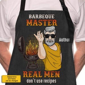 Real Men Don't Use Recipes - Personalized Apron - Gift For Dad