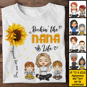 Rockin' The Grandma Life - Gift For Mom, Grandma - Personalized Unisex T-shirt, Hoodie
