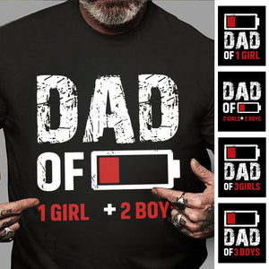 Dad Of The Boys And Girls - Gift for Dad, Personalized Unisex T-Shirt.
