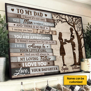 I Will Always Be Your Little Girl - Personalized Horizontal Poster.