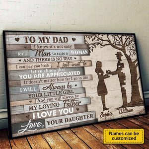 I Will Always Be Your Little Girl - Personalized Horizontal Poster.