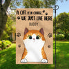 The Cats Are In Charged - Funny Personalized Cat Garden Flag