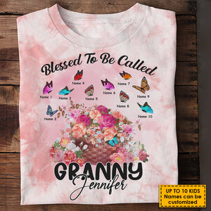 Blessed To Be Called Granny - Gift For Grandma, Personalized Unisex All-Over Printed T-Shirt