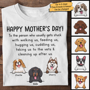 Happy Mother's Day To Dog Mom - Gift For Mother's Day, Personalized Unisex T-shirt, Hoodie.