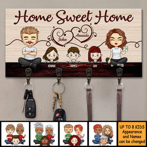 Our Life Our Sweet Home - Personalized Key Hanger, Key Holder - Gift For Couples, Husband Wife