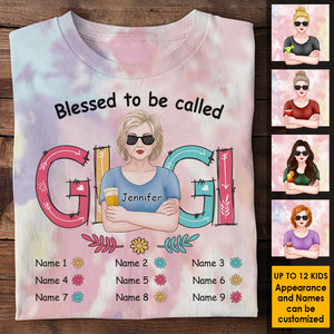 Blessed To Be Called Gigi - Gift For Mom, Grandma - Personalized Unisex All-Over Printed T-Shirt