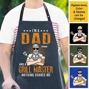 I'm A Dad And A Grill Master - Gift For Dad - Personalized Apron