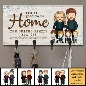 So Good To Be Home - Personalized Key Hanger, Key Holder - Gift For Couples, Husband Wife