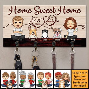 Welcome To Our Sweet Home - Personalized Key Hanger, Key Holder - Gift For Couples, Husband Wife
